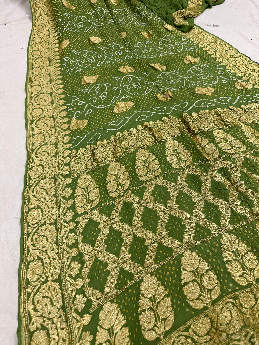 Pure Khaddi georgette Bandhani [Bandhej] Saree