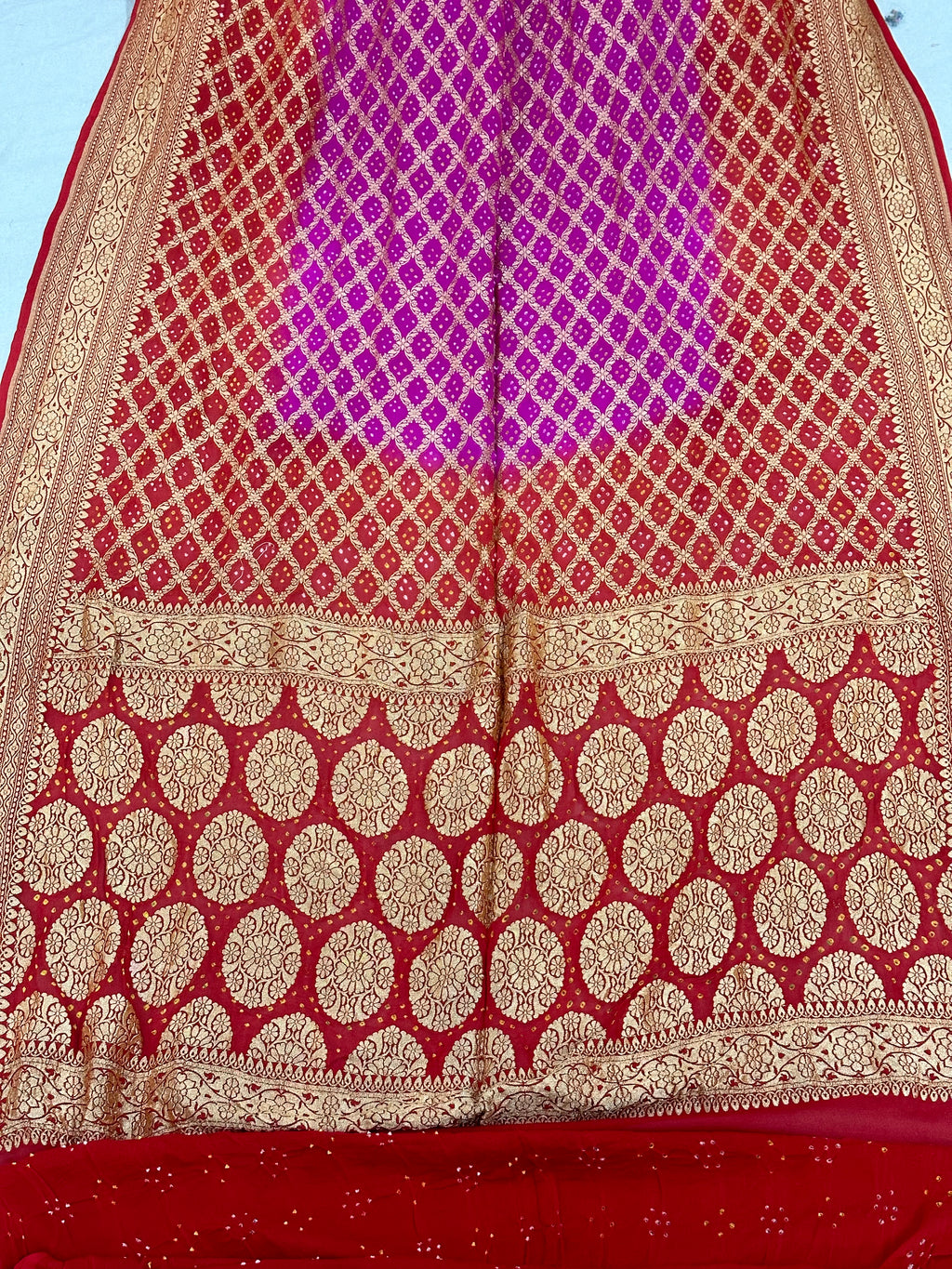Pure Khaddi georgette Bandhani [Bandhej] Saree