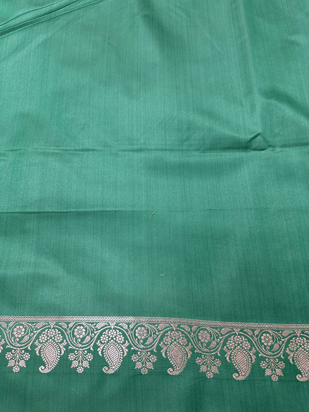 Sea Green Mashru Silk Banarasi Zari Border Brocad Aanchal Booti Saree