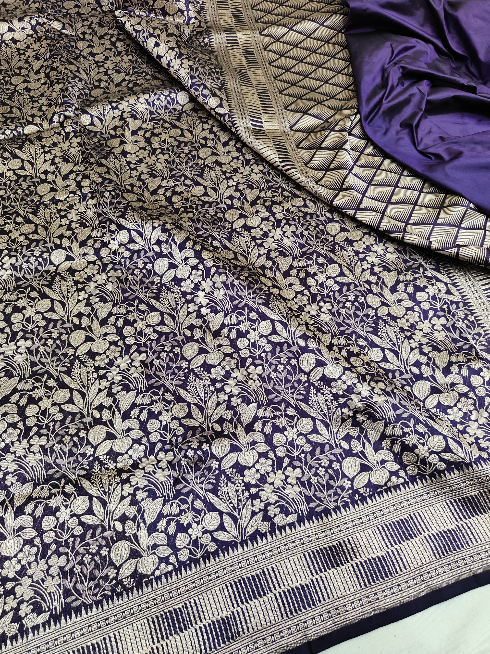Pure Katan Silk Brocade Saree
