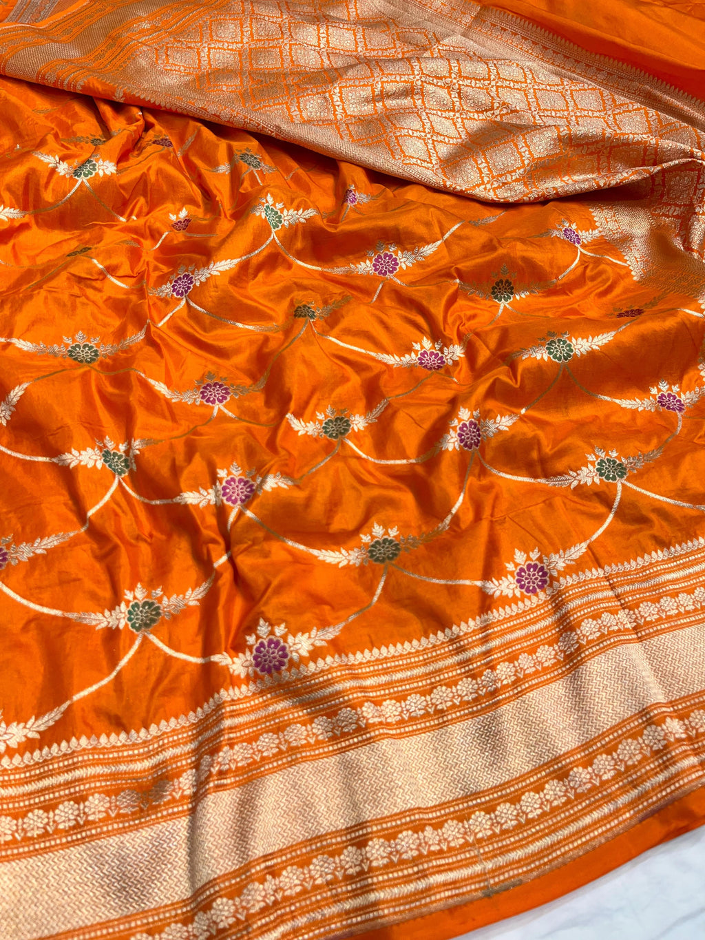 Pure Katan Silk Minakari Banarasi Saree