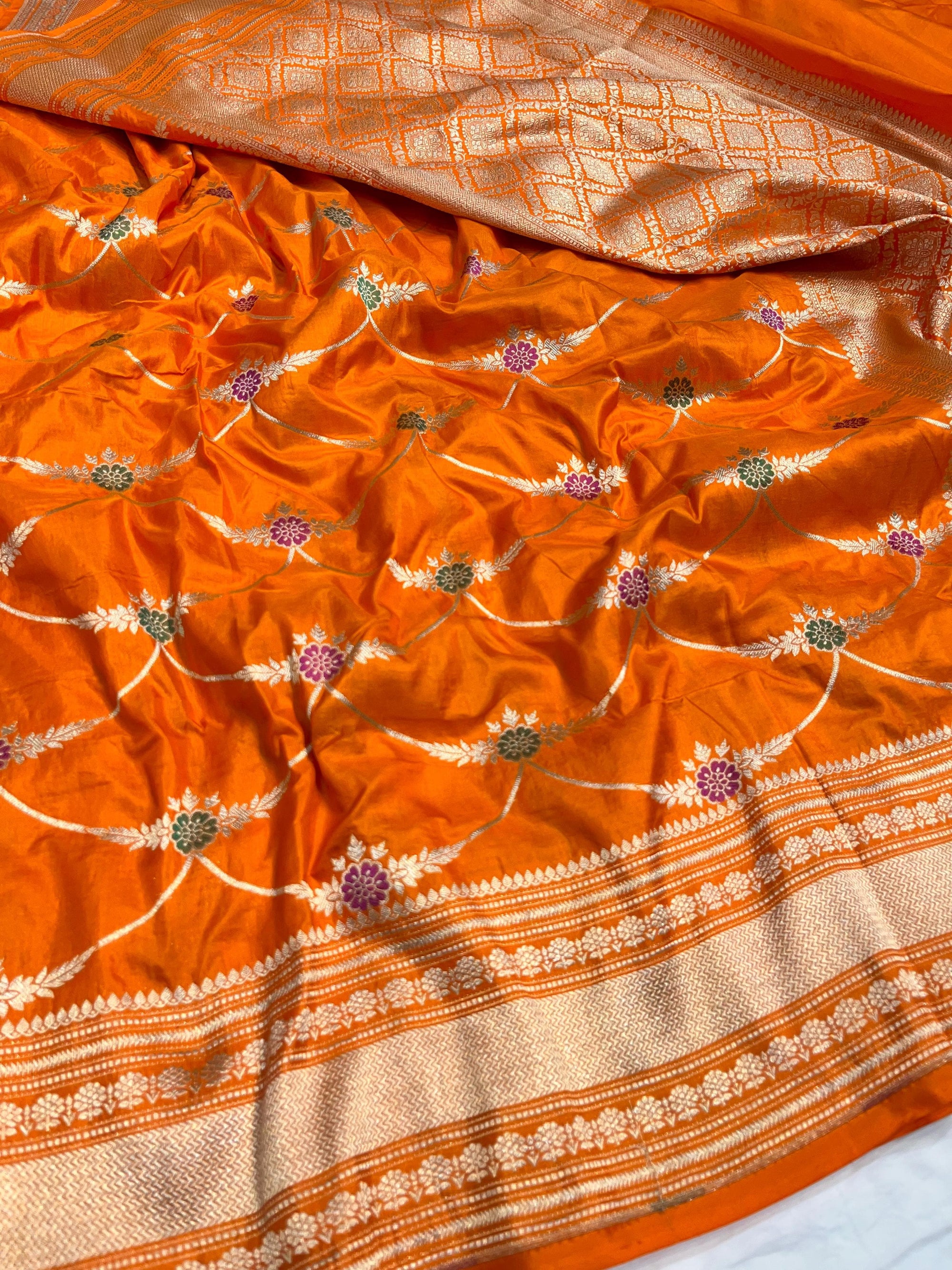 Pure Katan Silk Minakari Banarasi Saree