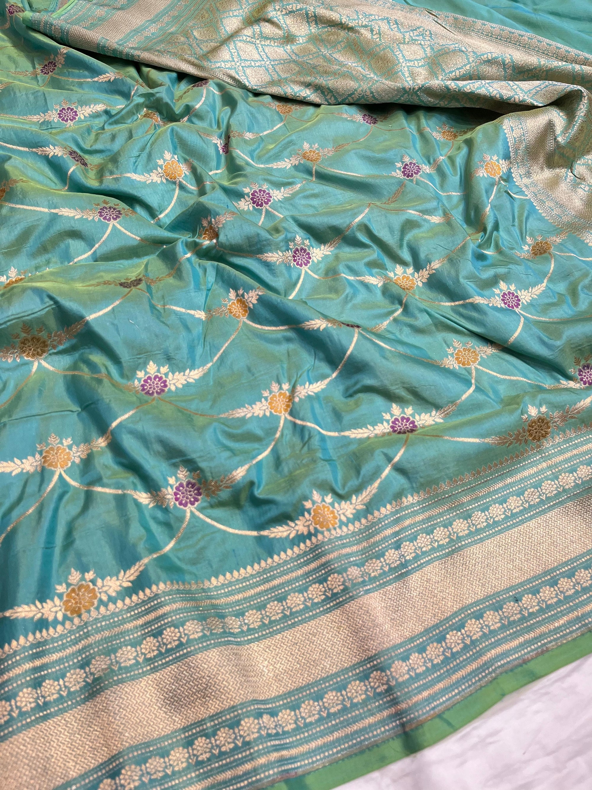Pure Katan Silk Minakari Banarasi Saree