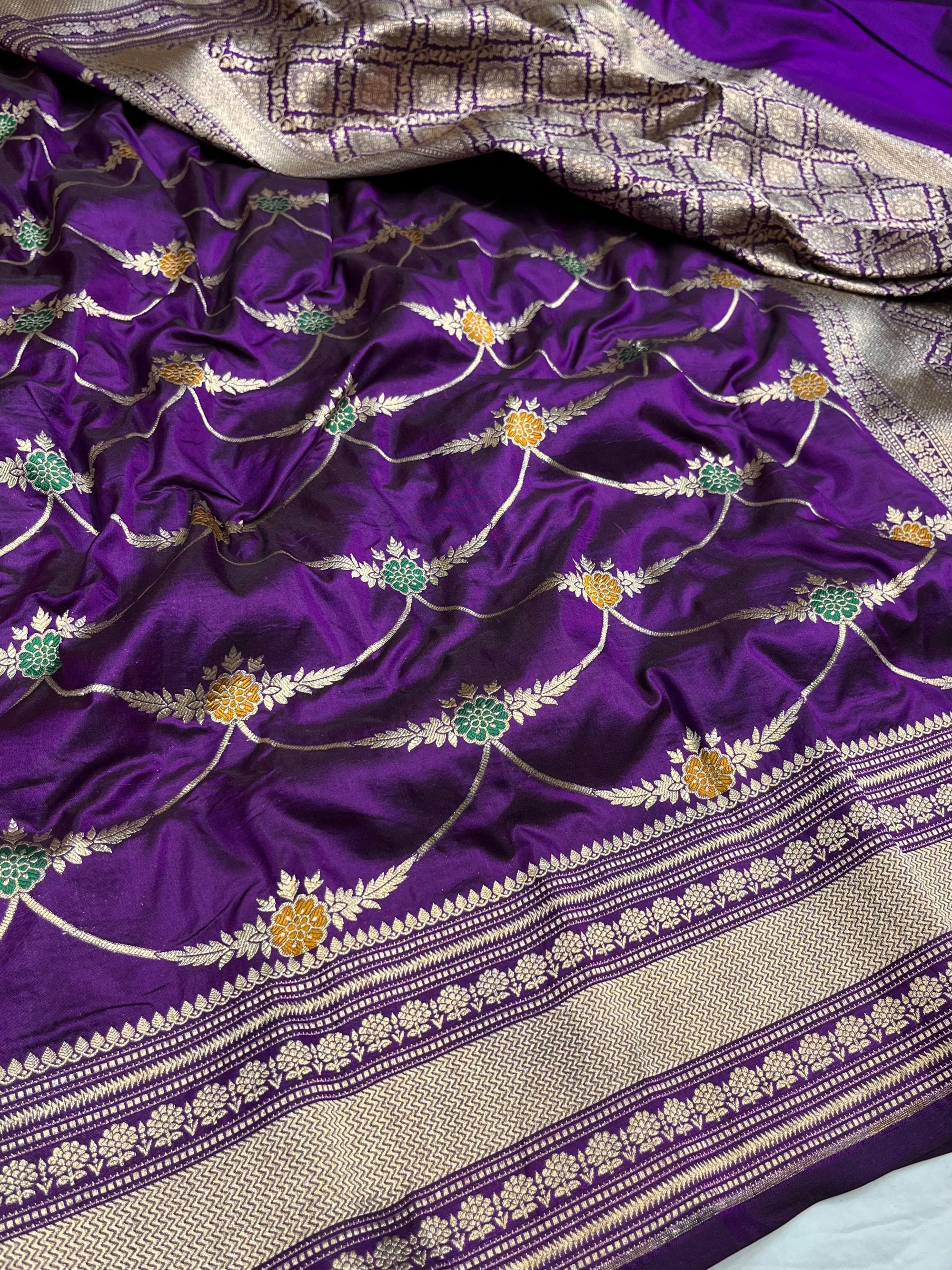 Pure Katan Silk Minakari Banarasi Saree