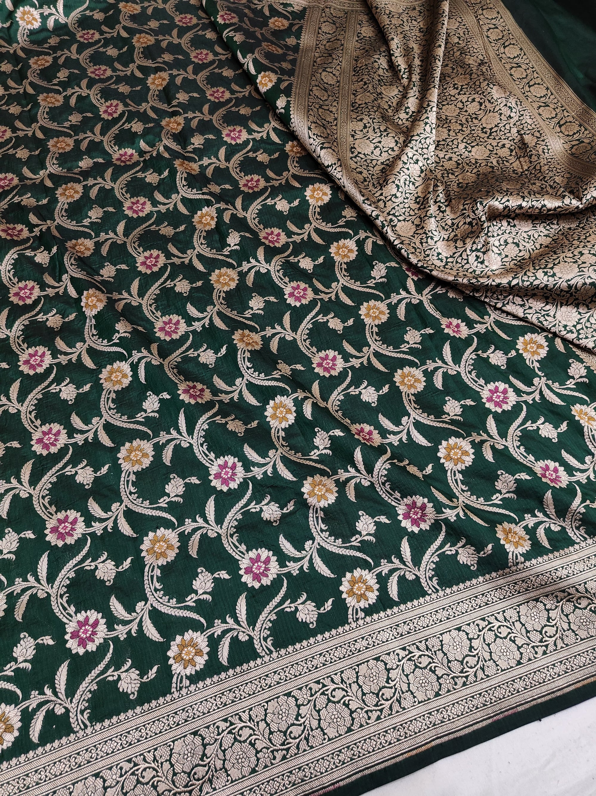Pure Katan Silk Minakari Banarasi Saree