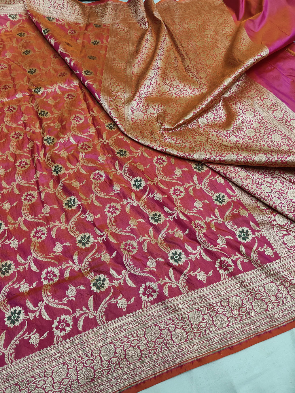 Pure Katan Silk Minakari Banarasi Saree
