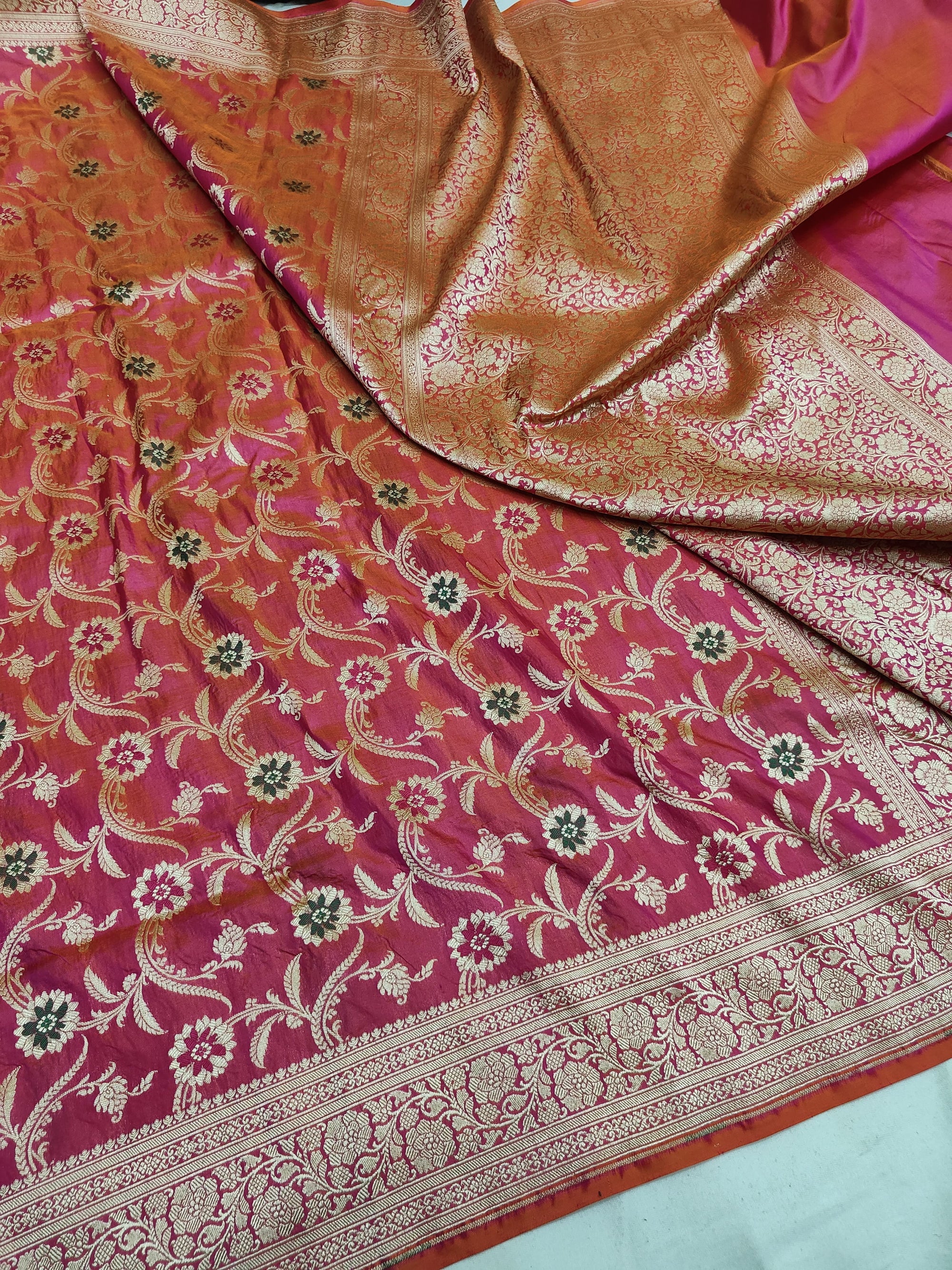 Pure Katan Silk Minakari Banarasi Saree