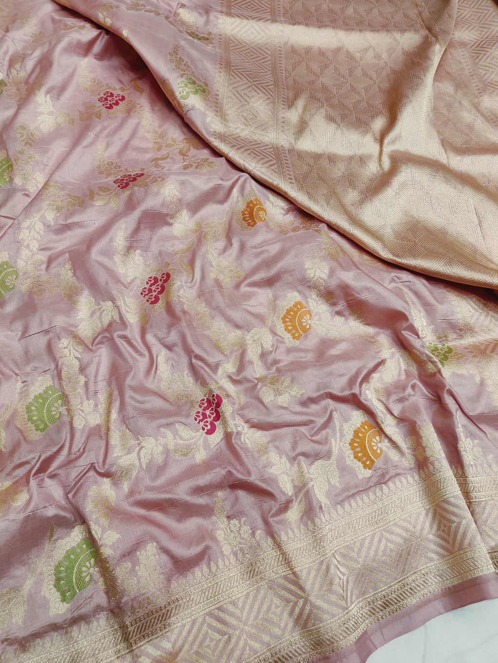 Pure Katan Silk Minakari Banarasi Saree