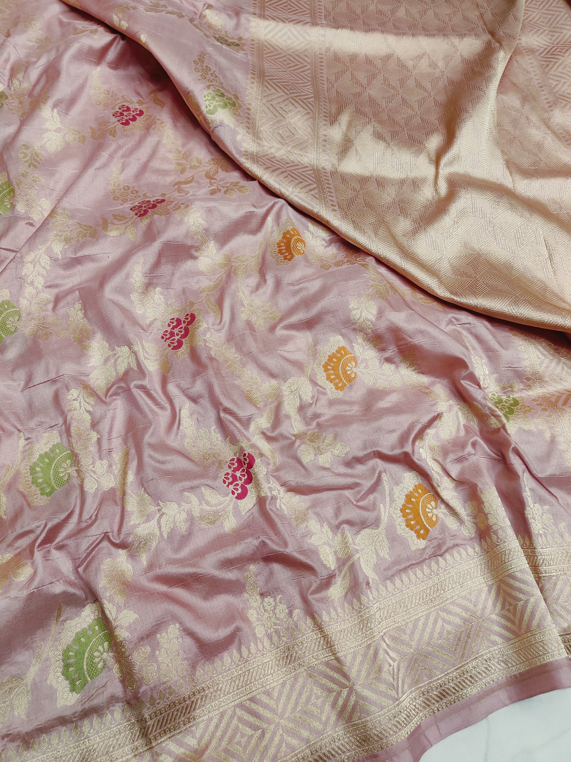 Pure Katan Silk Minakari Banarasi Saree