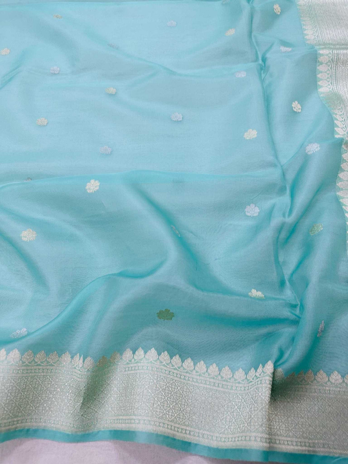 Pure Kora Silk Banarasi Saree – Crisp Organza Silk with Zari Weaving | New Arrival
