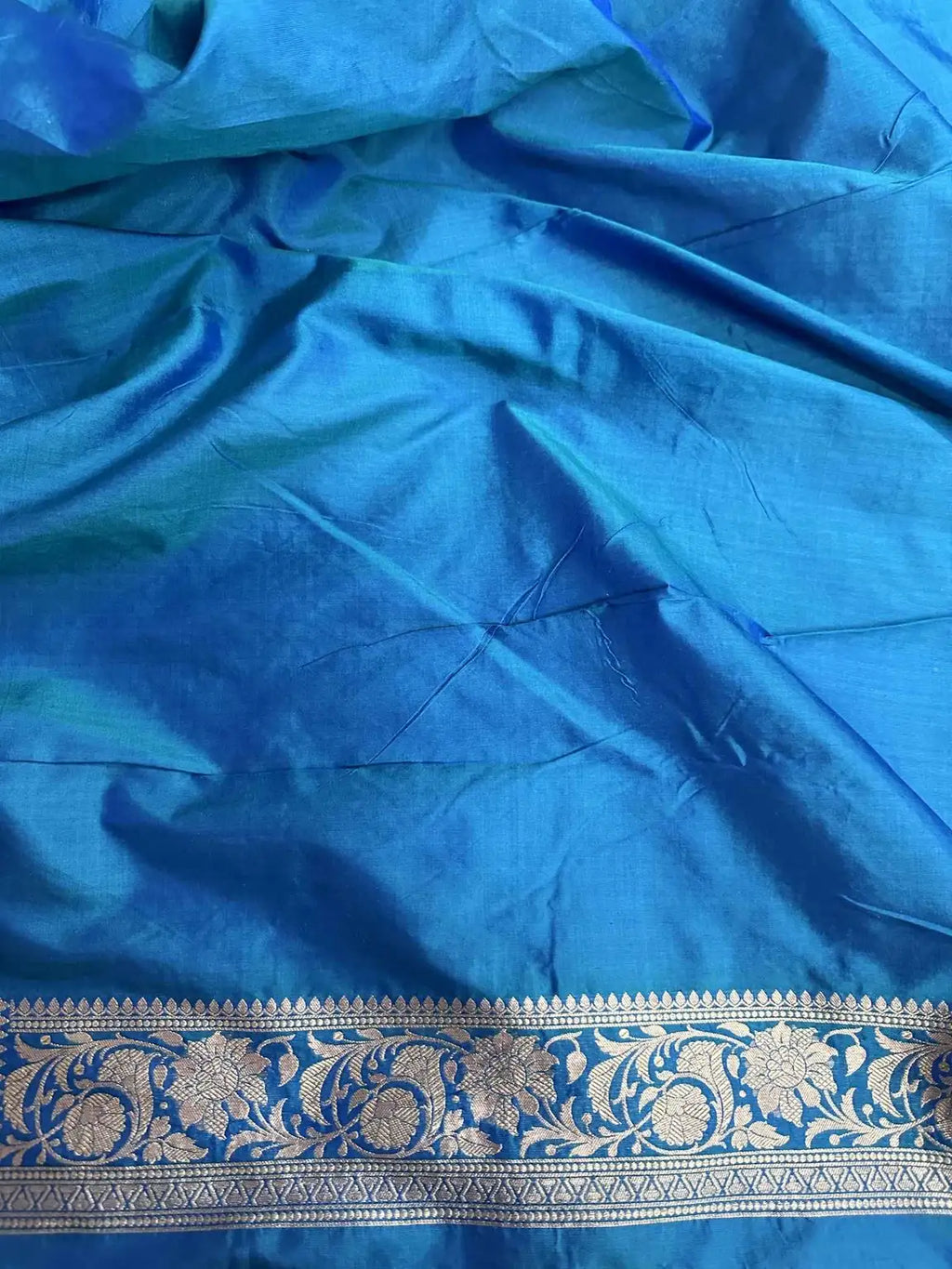 Handloom Woven Pure Katan Silk Jangla Banarasi Saree - Royal Red Bloom
