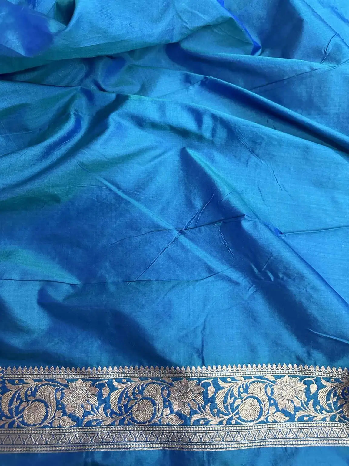 Handloom Pure Katan Silk Jangla Banarasi Saree Royal Red Bloom Sona Rupa Zari - Katan Banaras