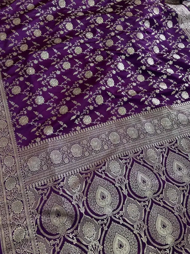 Exquisite Satin Katan Banarasi Saree
