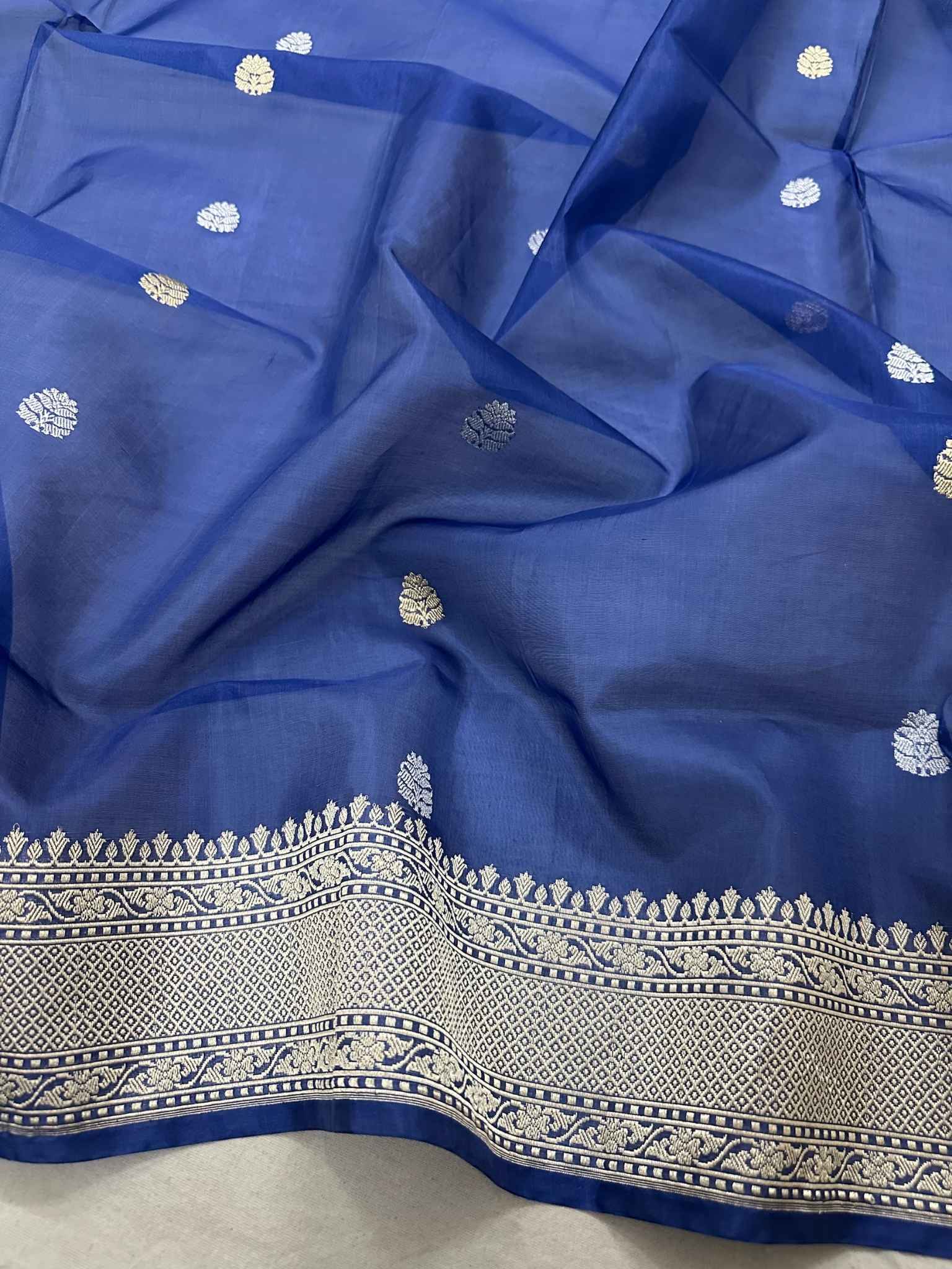 Pure Kora Silk Banarasi Saree – Traditional Handloom Zari Work | Festive & Bridal Wear