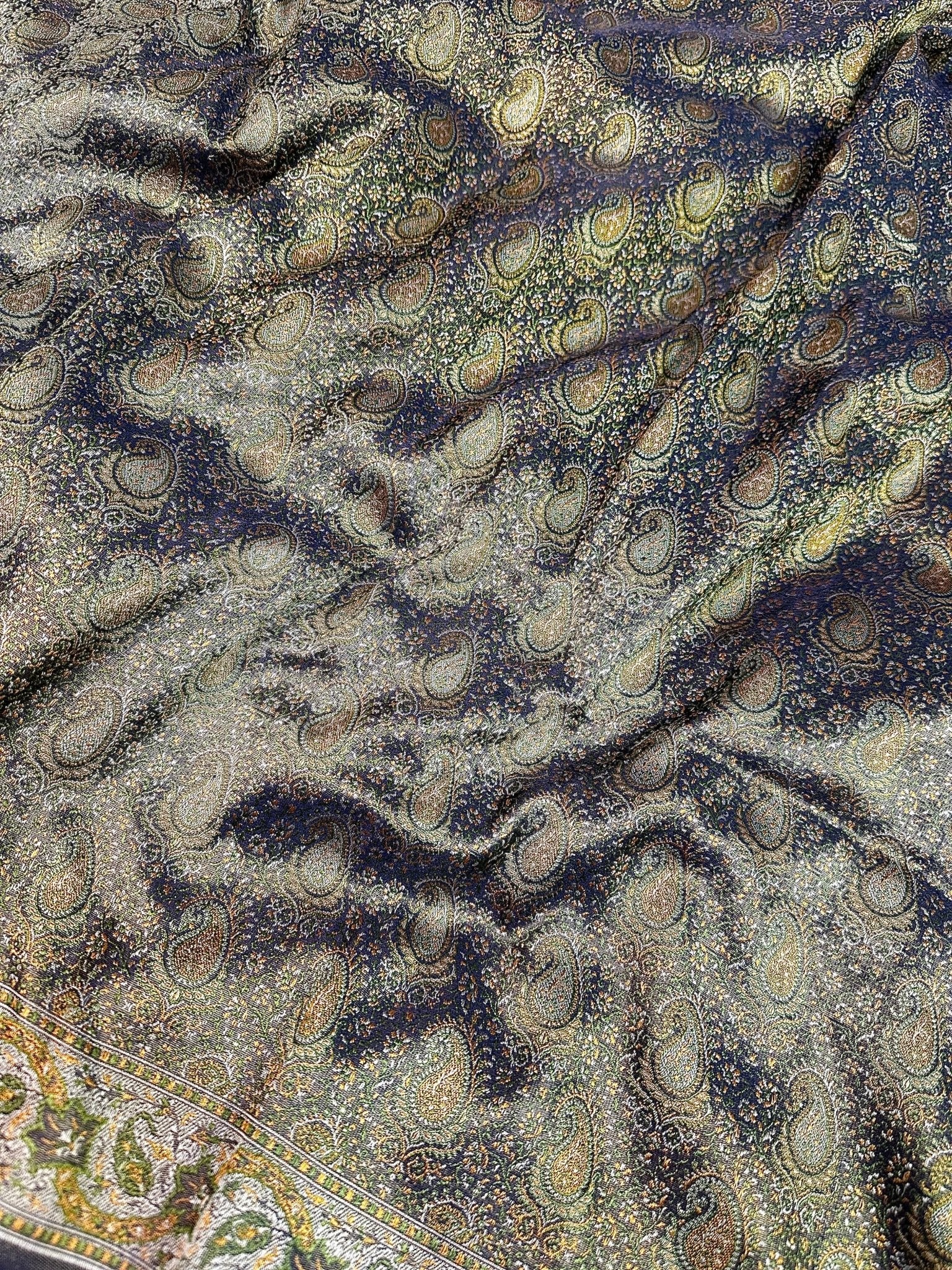 Black Gold Pure Banarasi Handloom Jamawar Tanchui Kadhwa Interlocked Weaved Saree - Katan Banaras