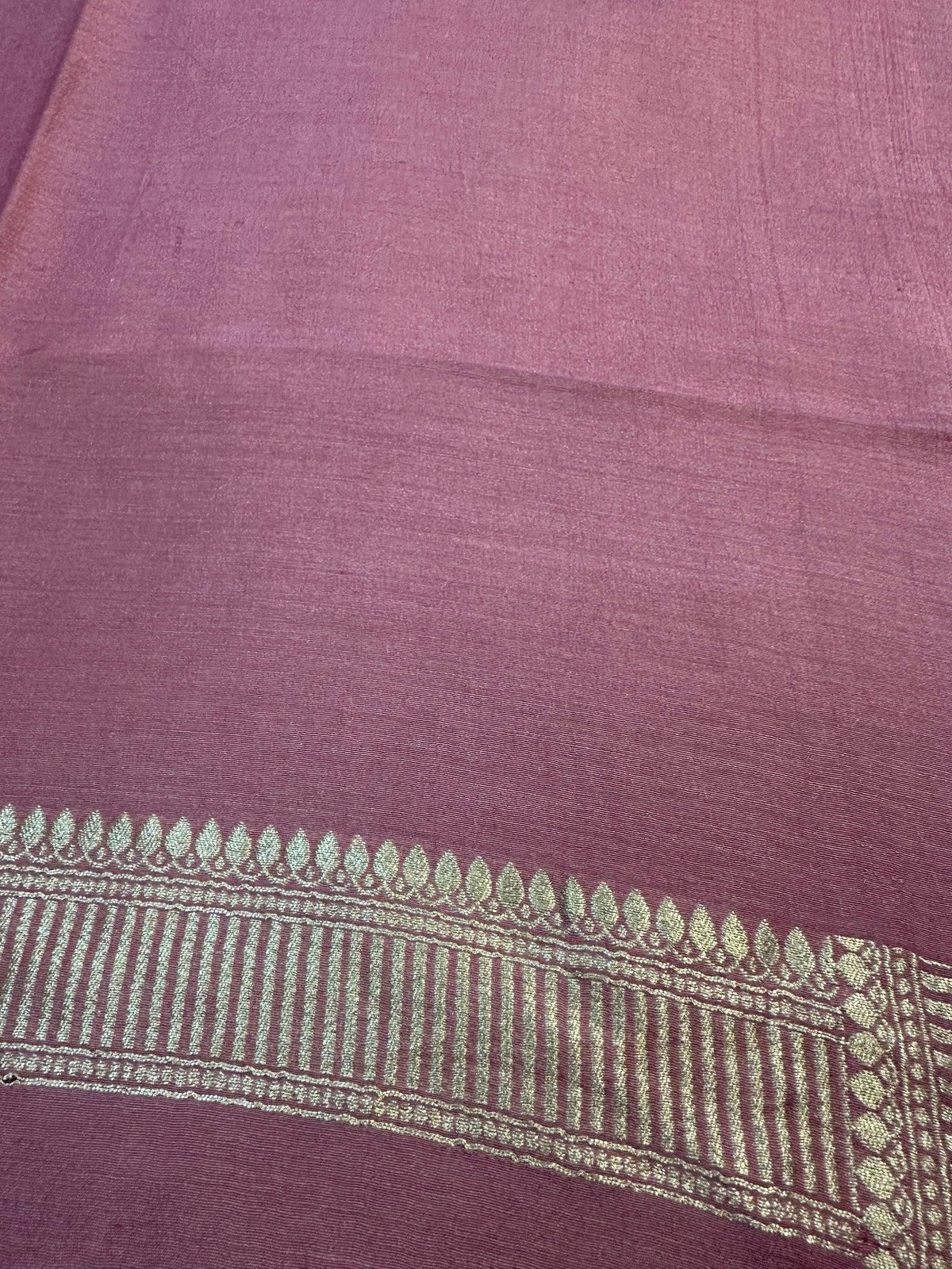 Dusty Rose Pink Pure Moonga Silk Banarasi Saree - Uppada Handwoven Festive Wear - blouse pairing | Pure Moonga Silk Banarasi Saree
