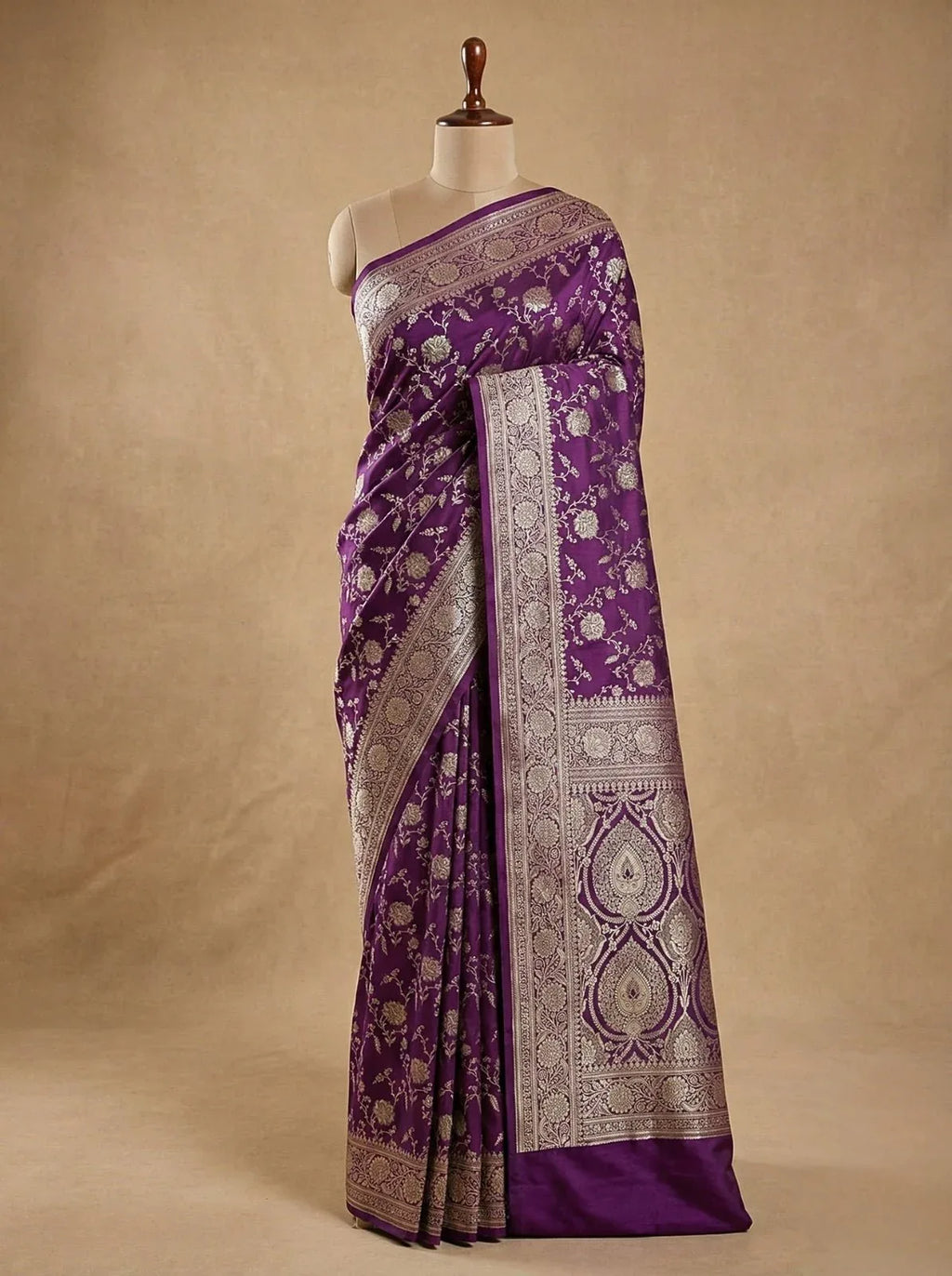 Exquisite Satin Katan Banarasi Saree - Katan Banaras