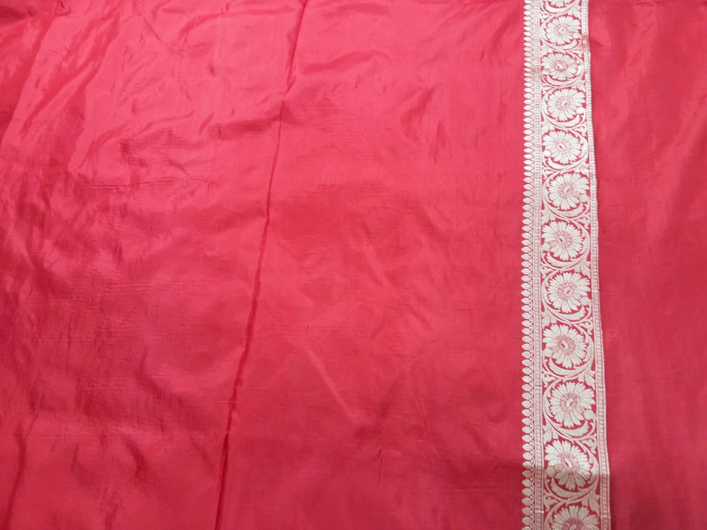 Handwoven Pure Katan Silk Banarasi Saree with Jaal Work – Bridal & Festive Elegance - Katan Banaras