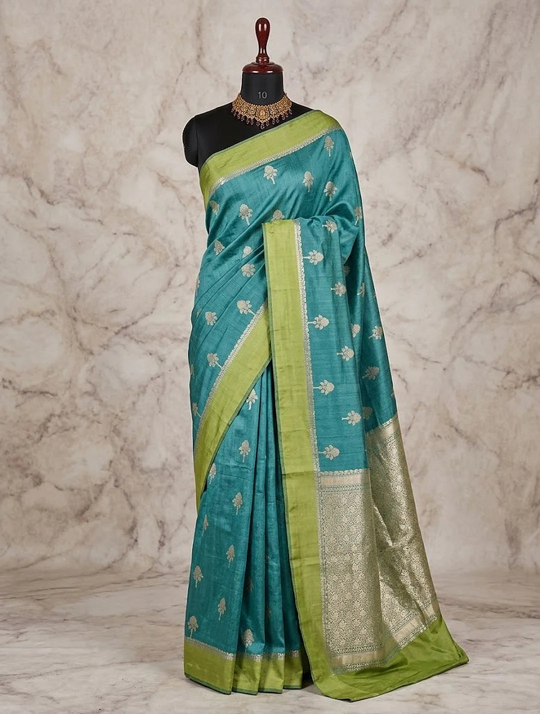 Pure Chiniya Silk Banarasi Saree with Satin Border | Rich Zari Border Saree from Varanasi