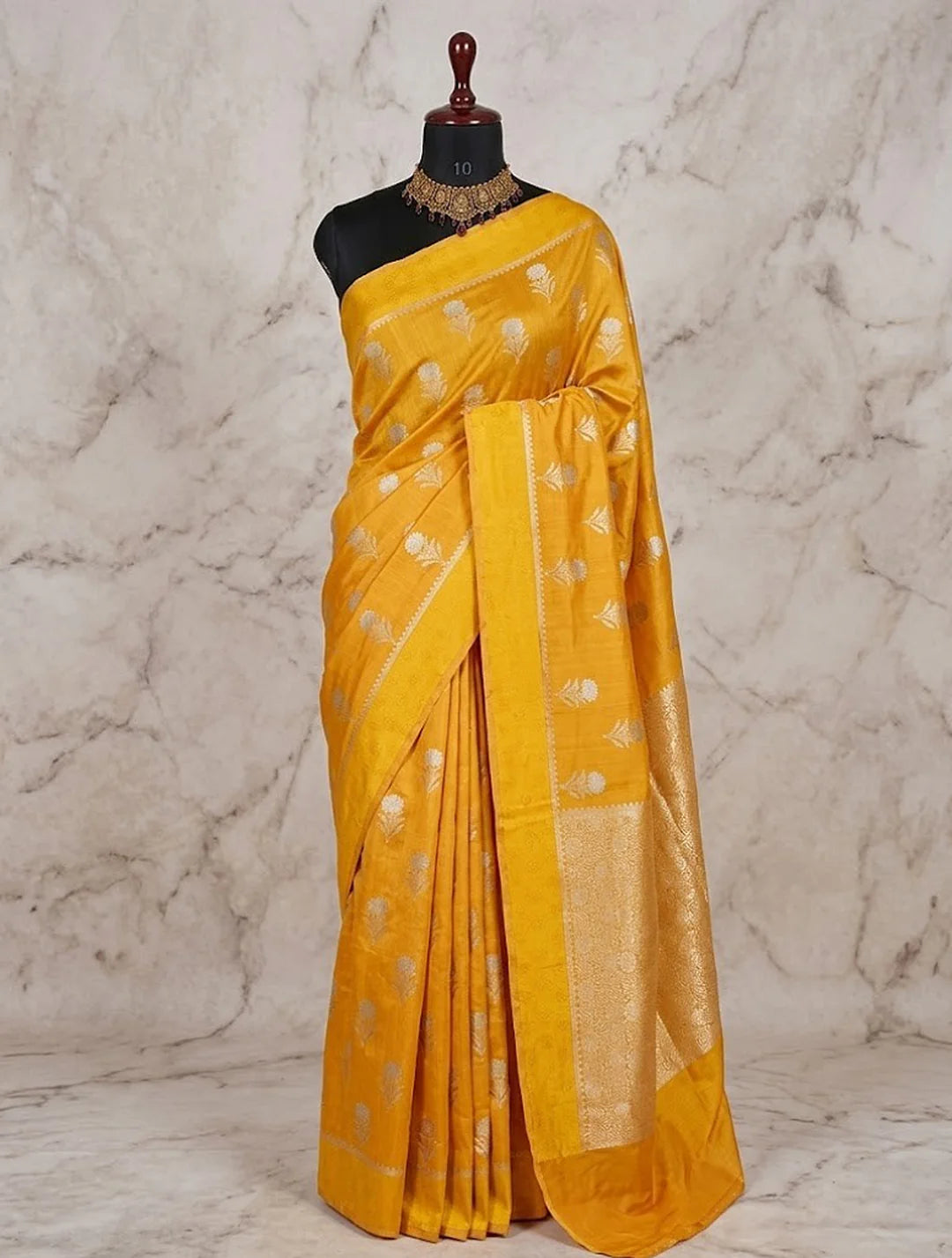 Pure Chiniya Silk Banarasi Saree with Satin Border | Zari Woven Luxury Saree
