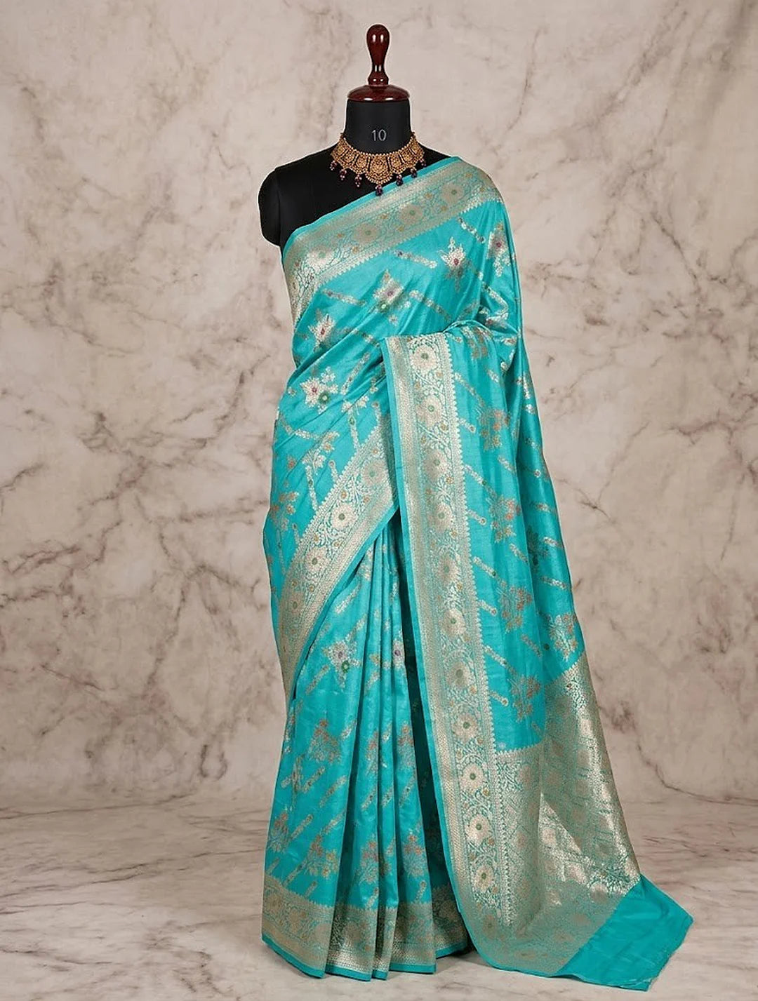 Pure Chiniya Silk Banarasi Saree | Rich Zari Meena Weave from Varanasi