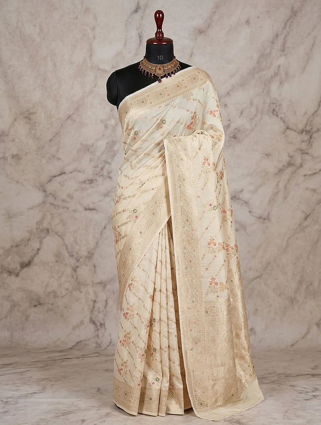Pure Chiniya Silk Banarasi Saree | Traditional Zari Buta Weave from Varanasi