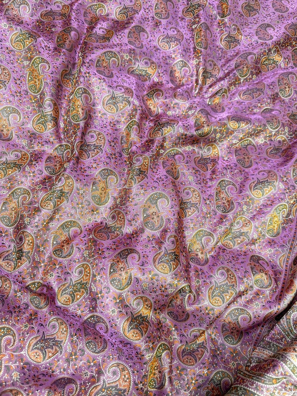 Mauve Pink Pure Banarasi Handloom Jamawar Tanchui Kadhwa Interlocked Weaved Saree - Katan Banaras