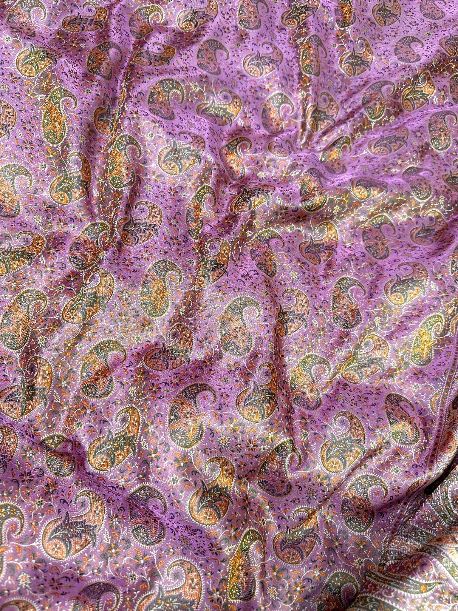 Mauve Pink Pure Banarasi Handloom Jamawar Tanchui Kadhwa Interlocked Weaved Saree - Katan Banaras