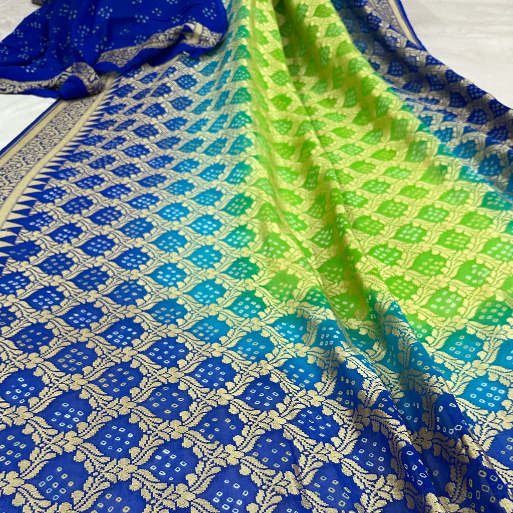 Pure Khaddi georgette Bandhani [Bandhej] Saree