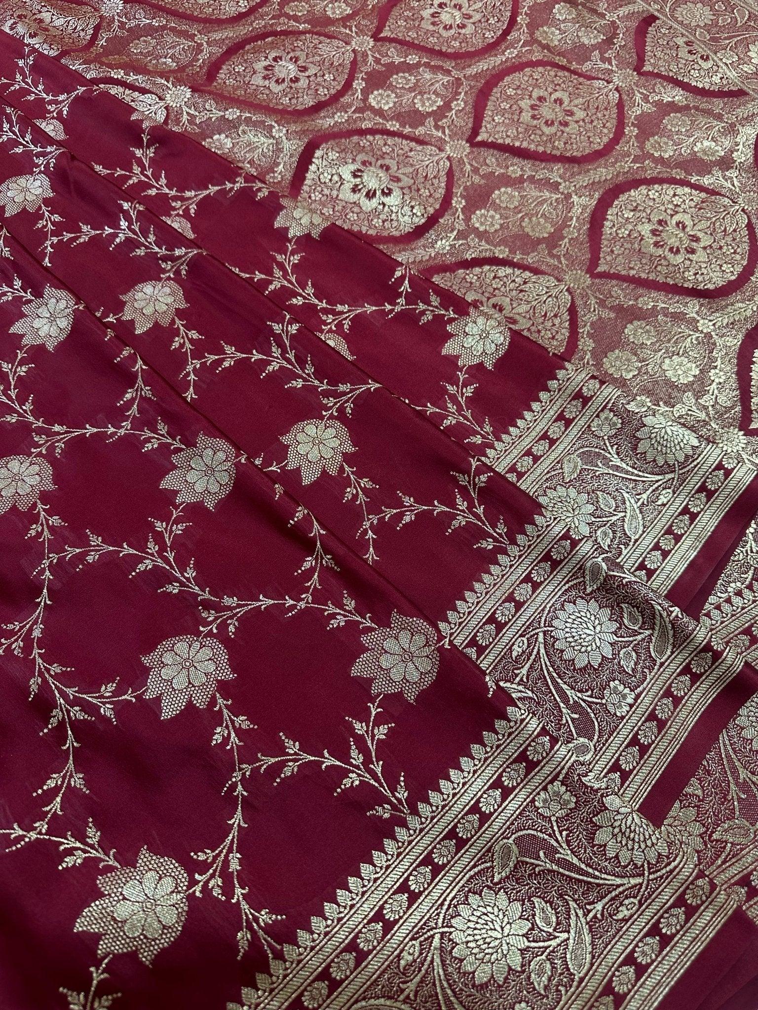 Premium Satin Silk Banarasi Saree - Katan Banaras