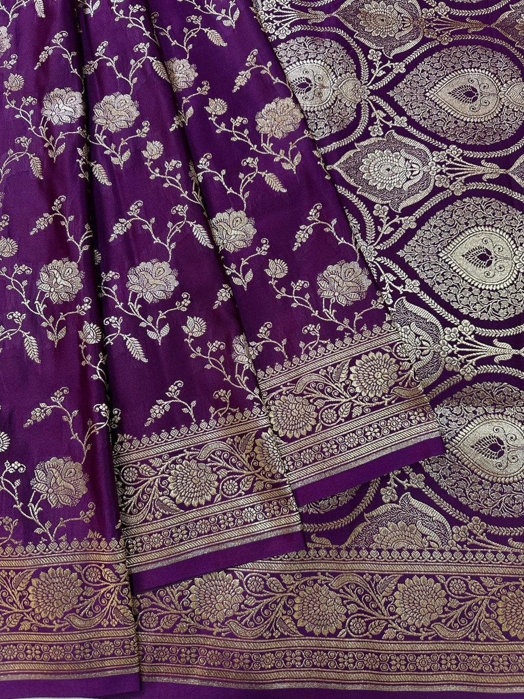 Exquisite Satin Katan Banarasi Saree - Katan Banaras