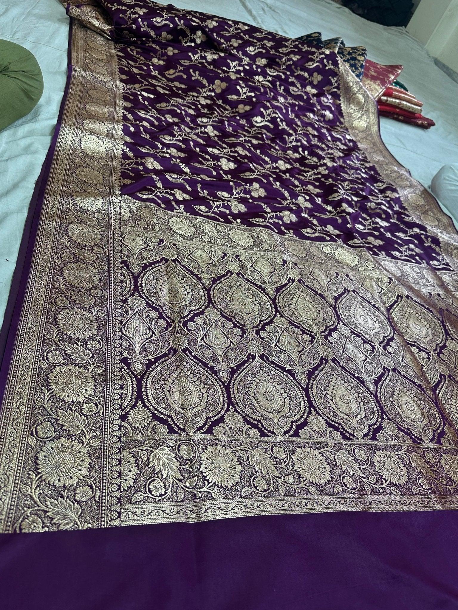 Premium Satin Silk Banarasi Saree - Katan Banaras