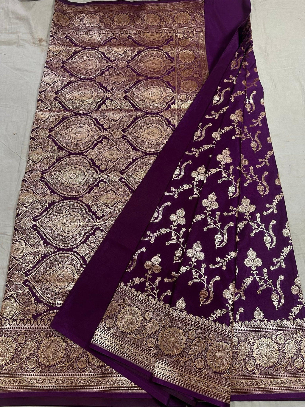 Premium Satin Silk Banarasi Saree - Katan Banaras