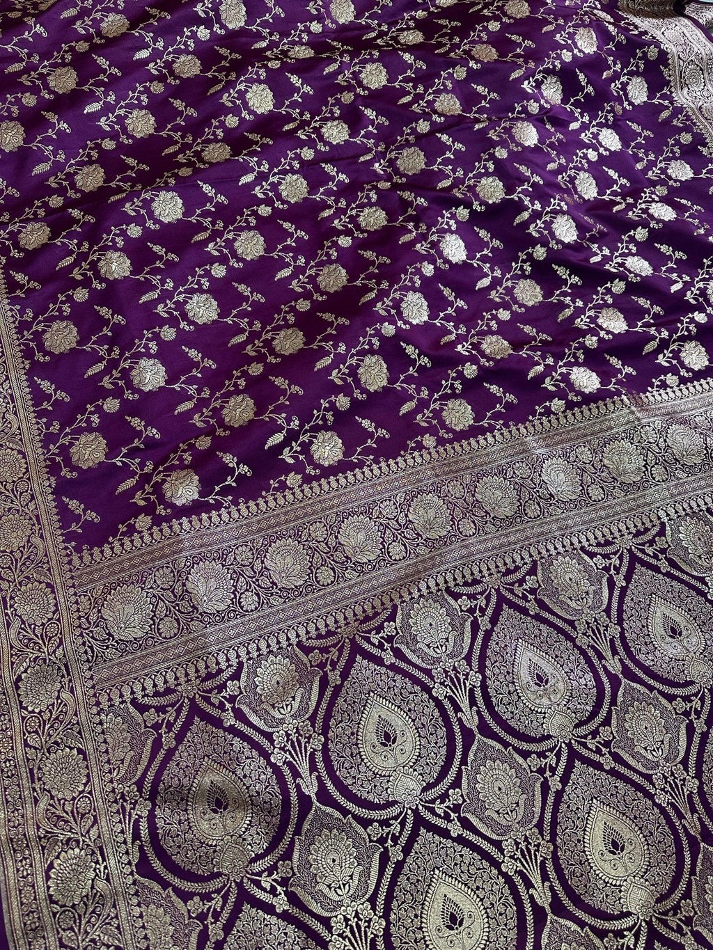 Exquisite Satin Katan Banarasi Saree - Katan Banaras