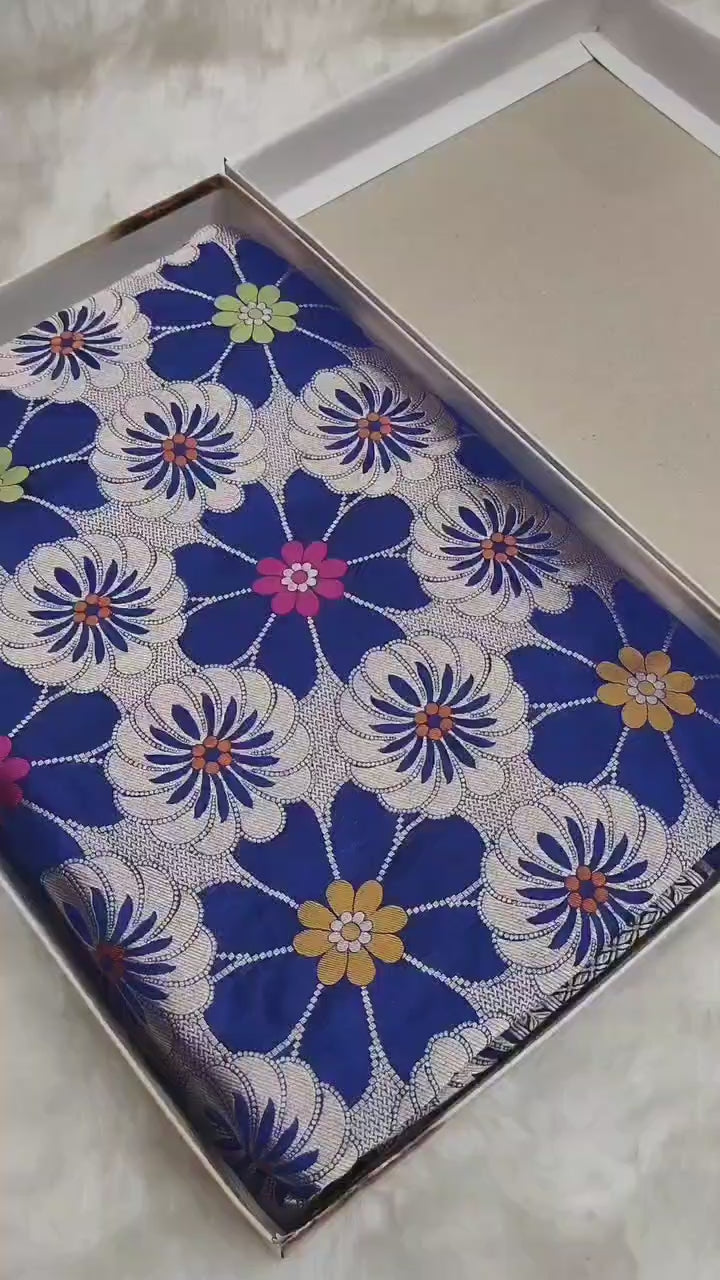 Pure Katan Silk Tilfi Minakari Banarasi Saree – Floral Brocade work