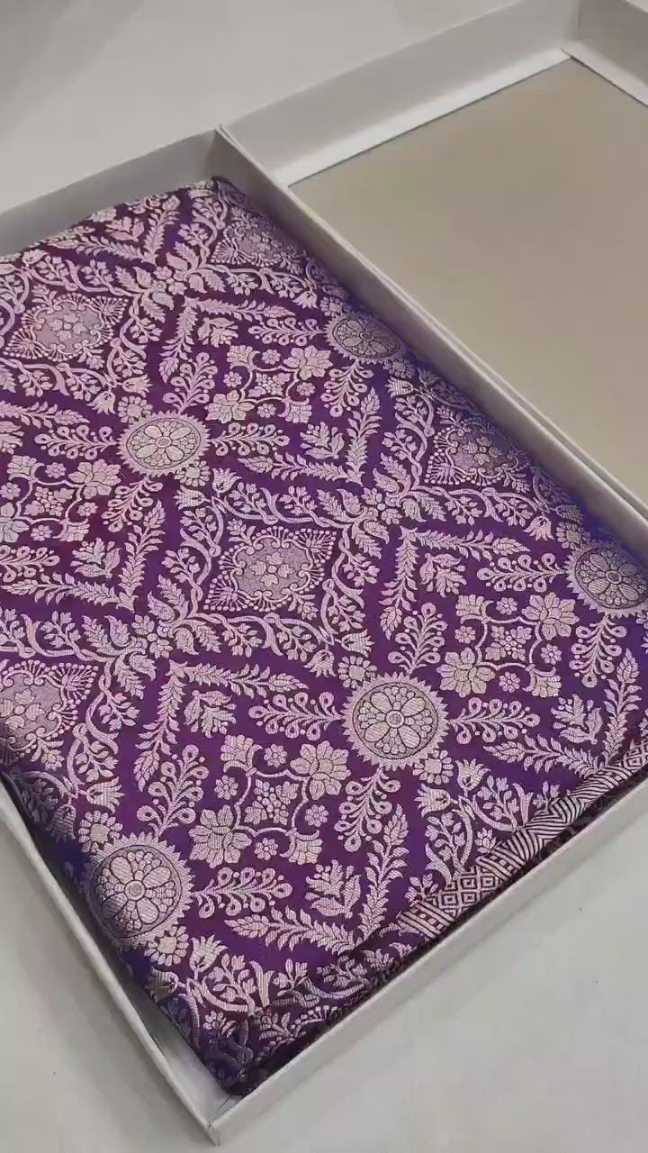 Pure Katan Silk Brocade Saree