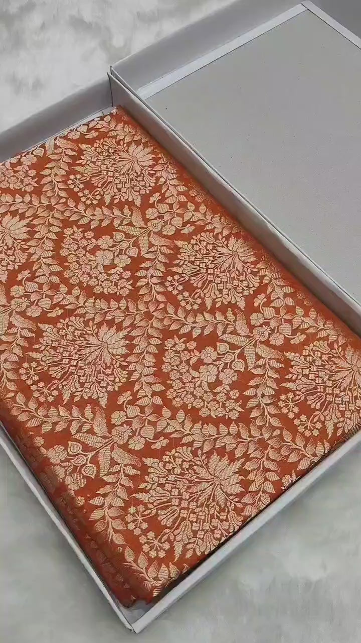 Pure Katan Silk Brocade Saree
