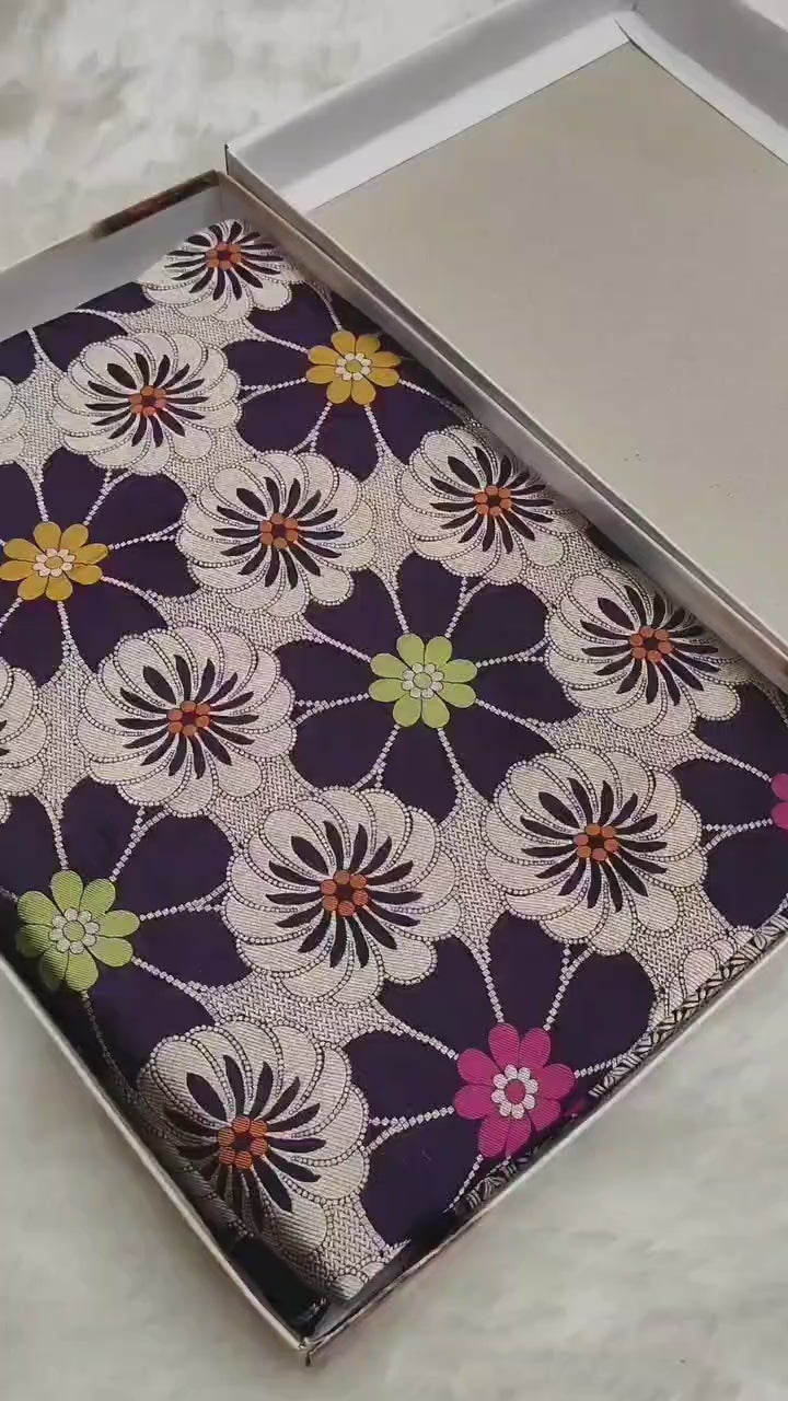 Pure Katan Silk Tilfi Minakari Banarasi Saree – Floral Brocade work