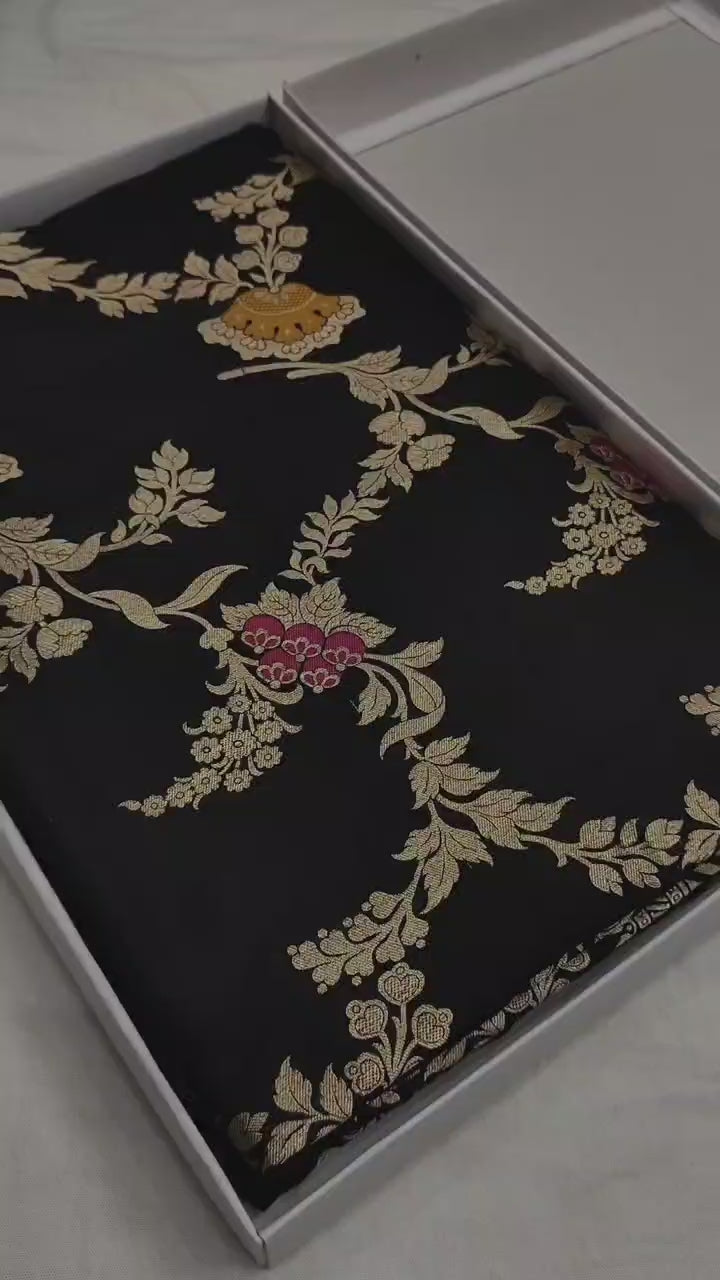 Pure Katan Silk Minakari Banarasi Saree