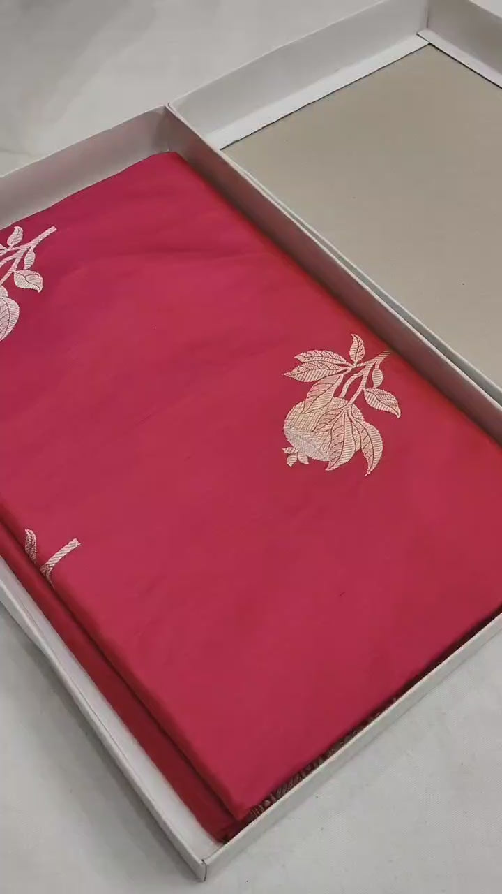 Pure Katan Silk Kadhwa Buta Handloom Saree – Real Zari Banarasi Masterpiece