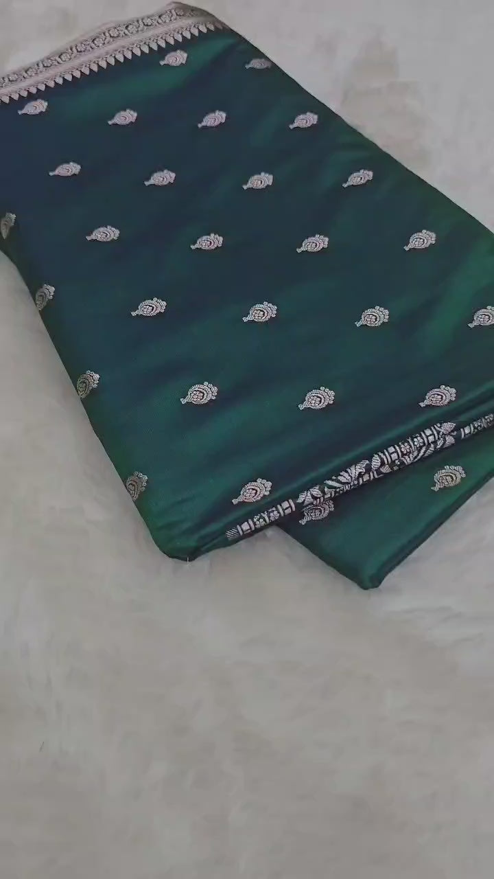 Mashroo Silk Banarasi Saree with gold zari work