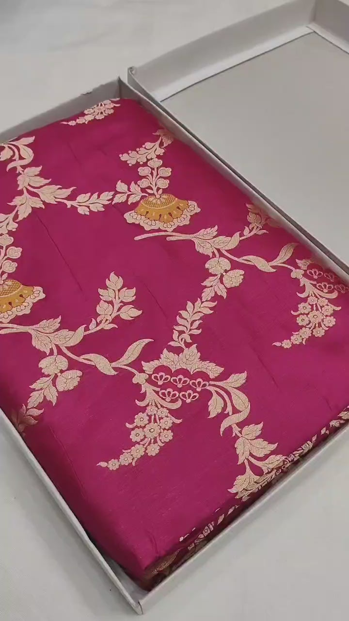 Pure Katan Silk Minakari Banarasi Saree