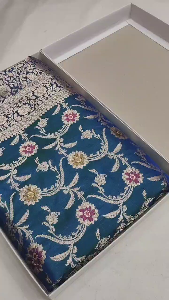 Pure Katan Silk Minakari Banarasi Saree