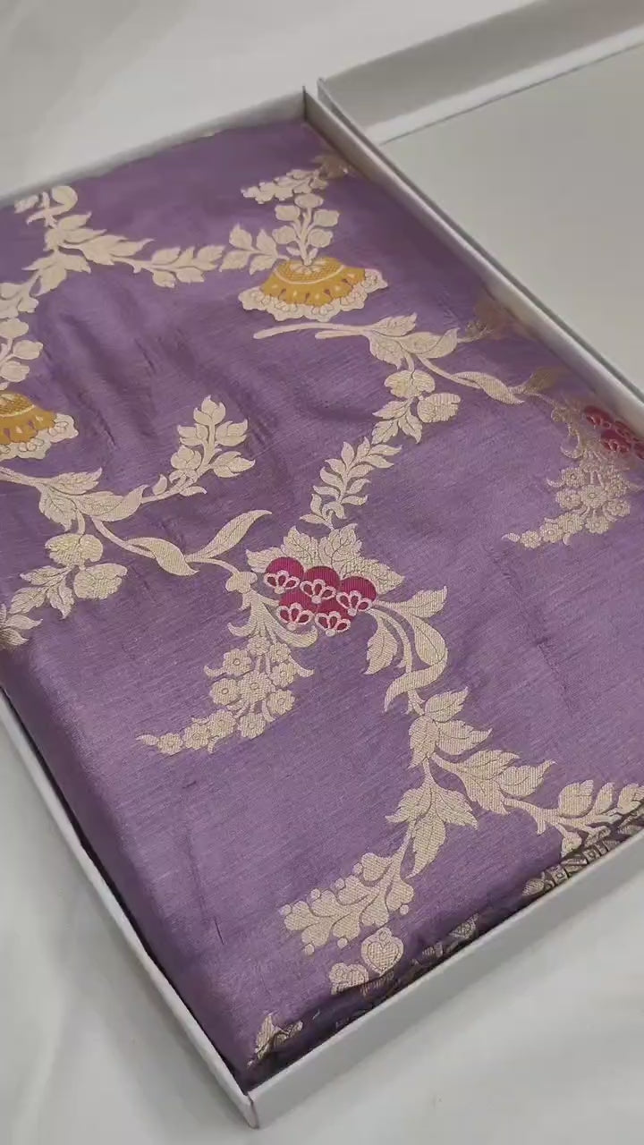 Pure Katan Silk Minakari Banarasi Saree