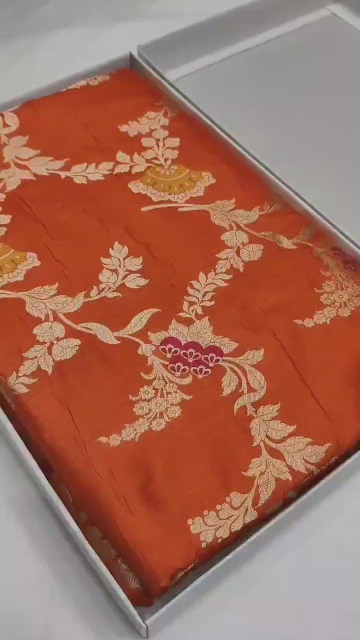 Pure Katan Silk Minakari Banarasi Saree