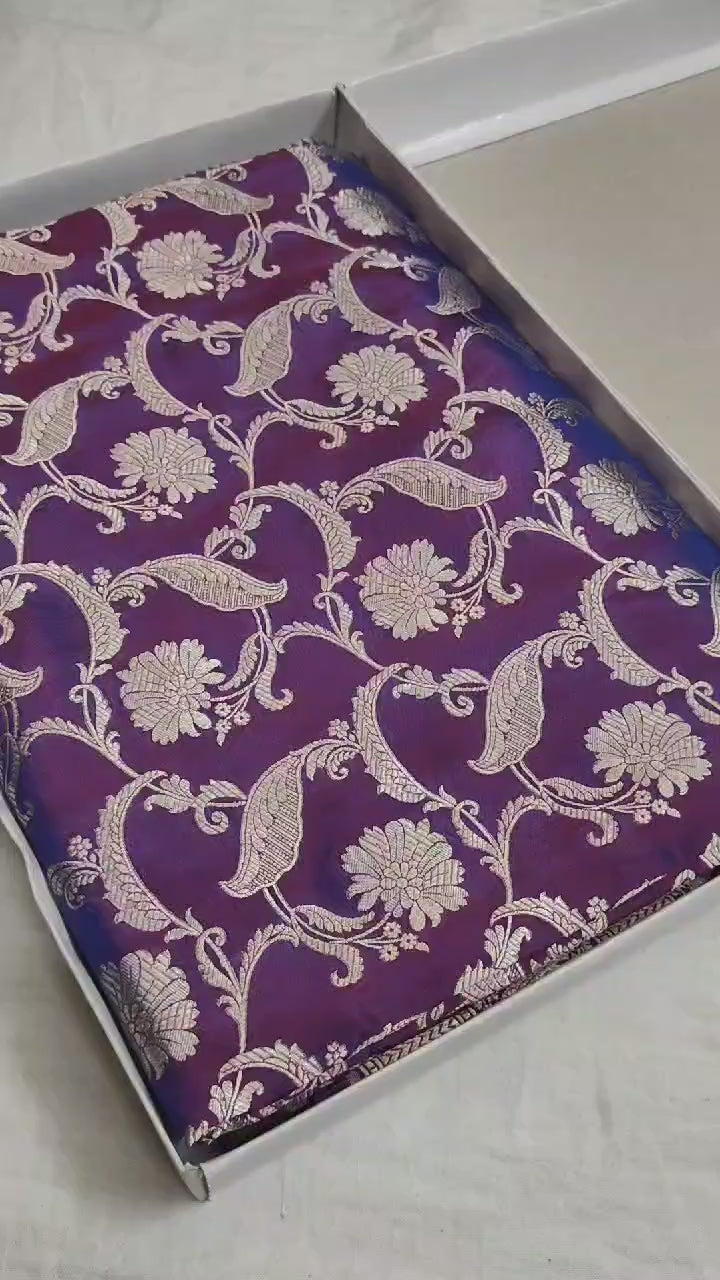 Pure Katan Silk Banarasi Saree with Jaal Work