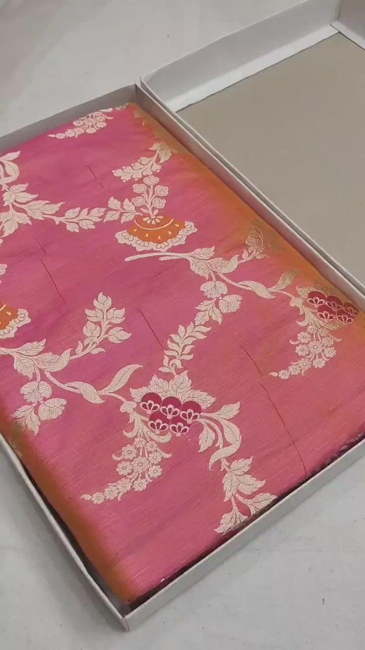 Pure Katan Silk Minakari Banarasi Saree