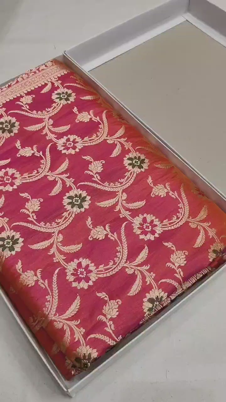 Pure Katan Silk Minakari Banarasi Saree