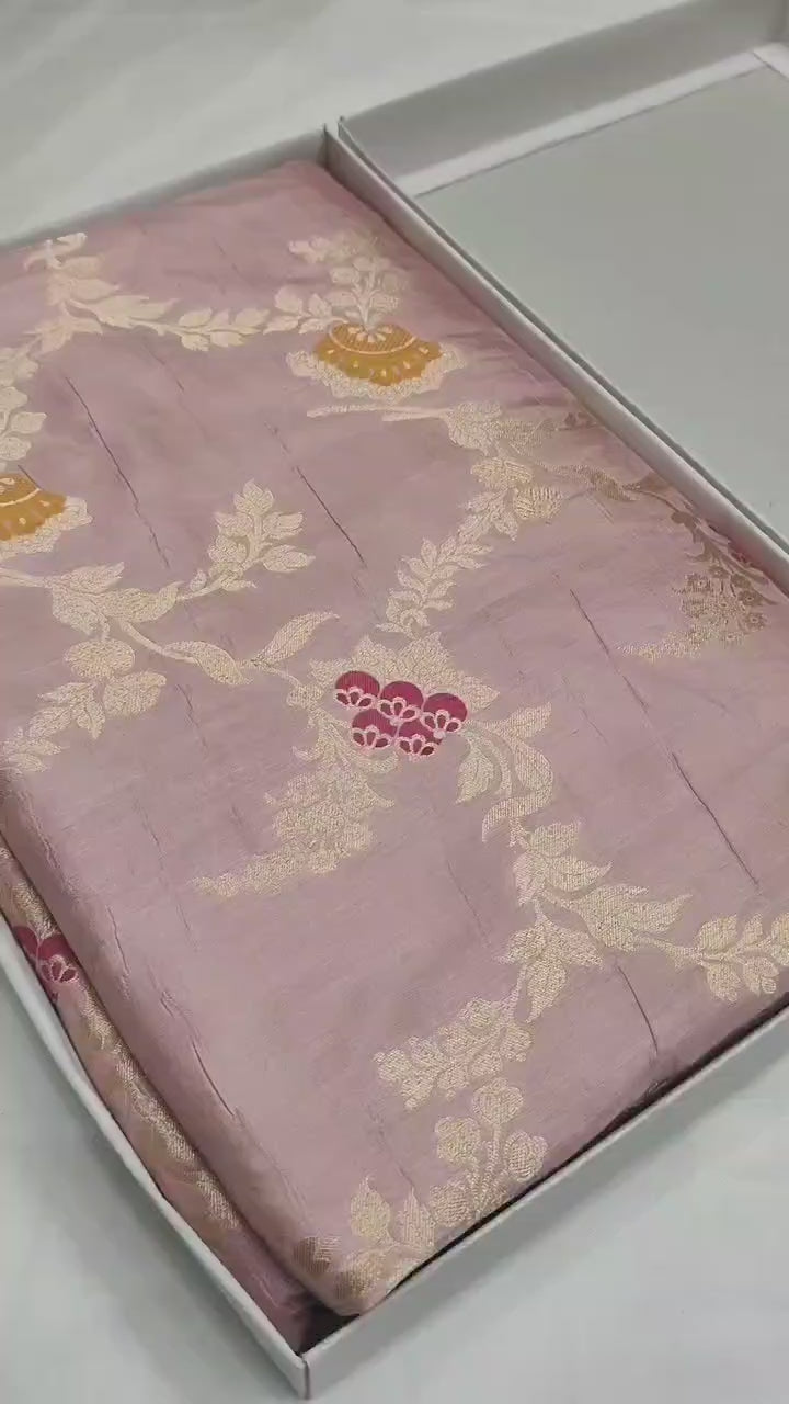 Pure Katan Silk Minakari Banarasi Saree