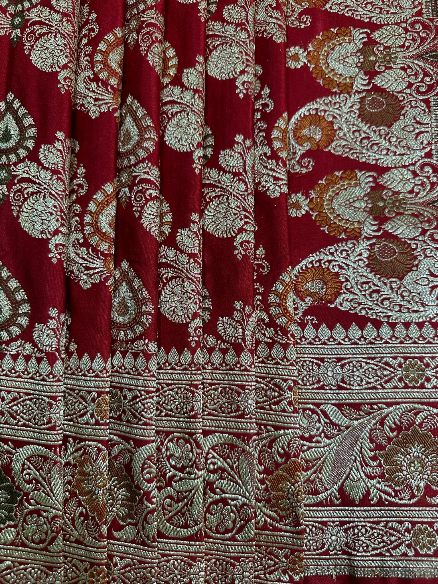 Pure Katan Silk Handloom Banarasi Bridal Saree - Katan Banaras